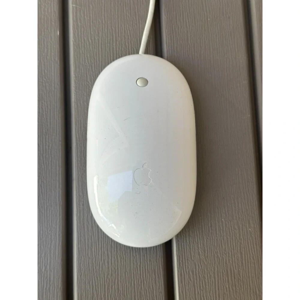 Apple White Aluminum USB Wired Keyboard A1243 and Apple Mouse A1152 Tested AF